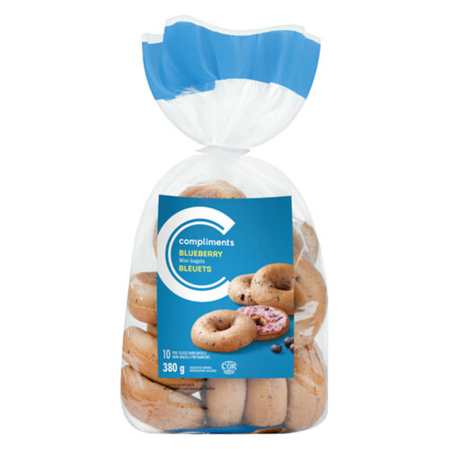 Compliments Mini Bagel Blueberry 380 g (frozen)