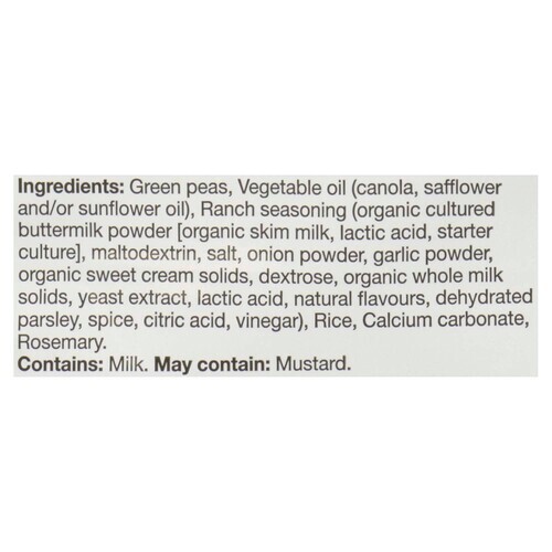 Harvest Snaps Baked Veggie Snack Zesty Ranch 85 g