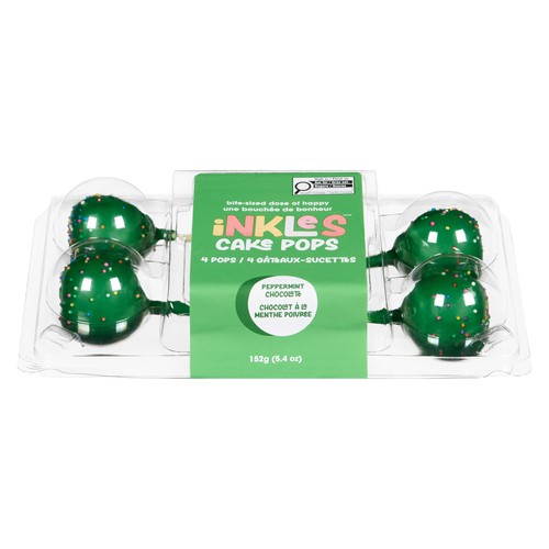 Inkles Cake Pops Peppermint Chocolate 4 Pops 152 g