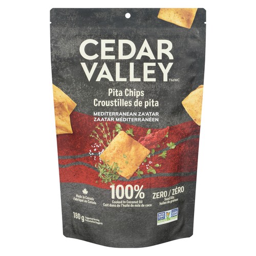 Cedar Valley Pita Chips Mediterranean Za'atar 180 g