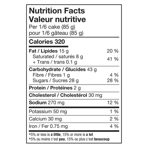 McCain Deep'n Delicious Frozen Cake Vanilla Coconut 510 g