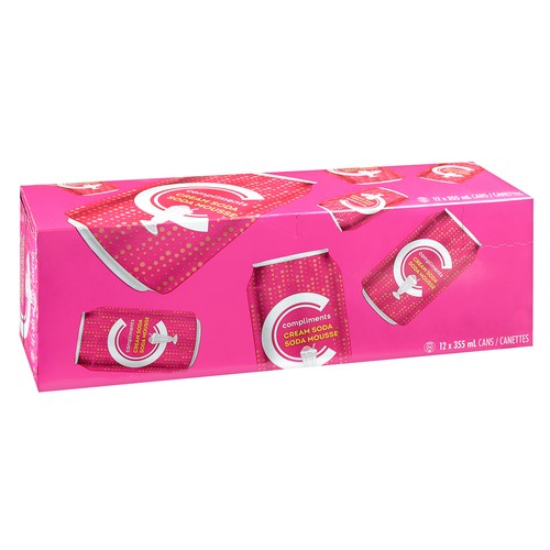 Compliments White Cream Soda 355 ml