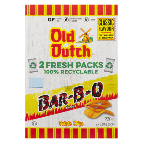 Old Dutch Potato Chips BBQ 220 g