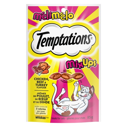 Temptations Mix-Ups Cat Treats Chicken Turkey and Beef Flavour 85 g