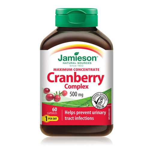 Jamieson Supplement Concentrated Cranberry Complex Capsules 60 Count