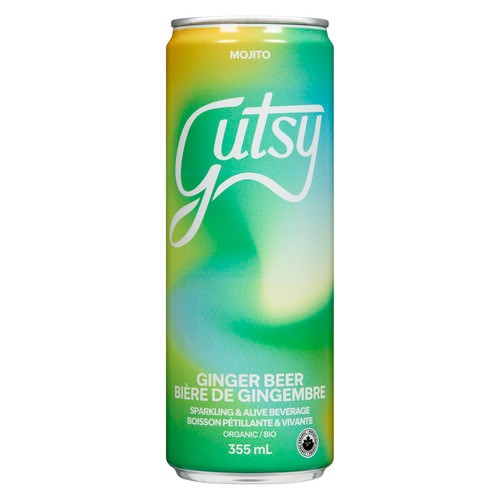 Gutsy Sparkling & Alive Beverage Mojito Ginger Beer 355 ml