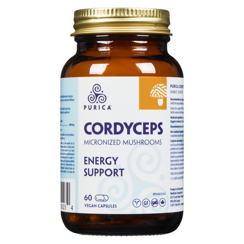 Purica Cordyceps Micronized Mushrooms Vegan Capsules 60 Count