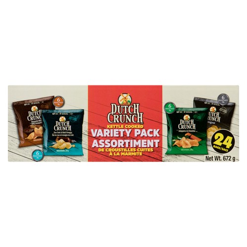 Old Dutch Potato Chips Dutch Crunch Kettle Cooked Variety Pack 24 Bags 672 g