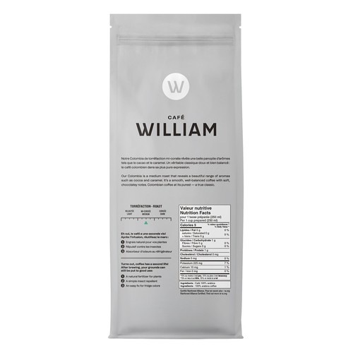 Café William Beans Blend Colombia Medium Roast 800 g