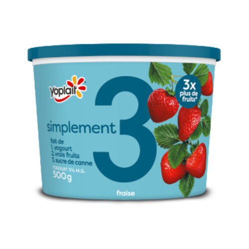 Yoplait Simply 3 Yogurt Strawberry 500 g