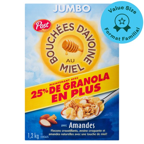 Post Jumbo Honey Bunches Of Oats With Almonds 1.2 kg