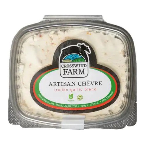 Crosswind Farms Artisan Cheese Chevre Italian Garlic 250 g