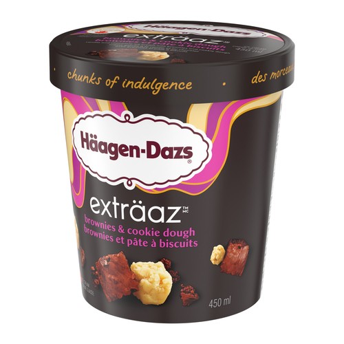 Haagen-Dazs Extraz Ice Cream Brownie Cookie Dough 450 ml