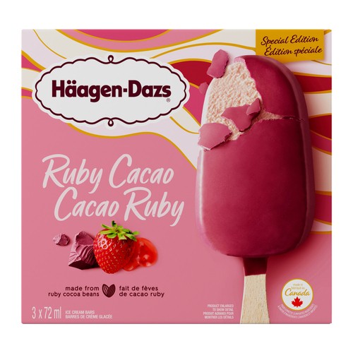 Häagen-Dazs Ice Cream Bars Strawberry Ruby Cacao 3 x 72 ml