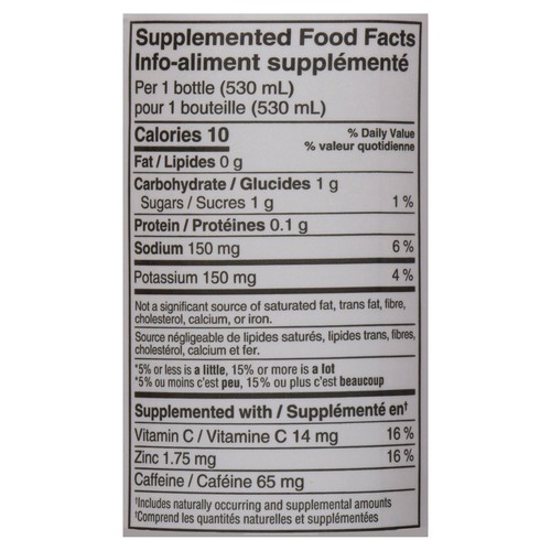 Bai Infused Beverage Raspberry Lemon Lime 530 ml (bottle)