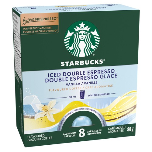 Starbucks Iced Double Espresso Vanilla For Nespresso Vertuo 80 g