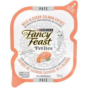 Fancy Feast Petites Wet Cat Food Pate Wild Alaskan Salmon Entrée 79.4 g
