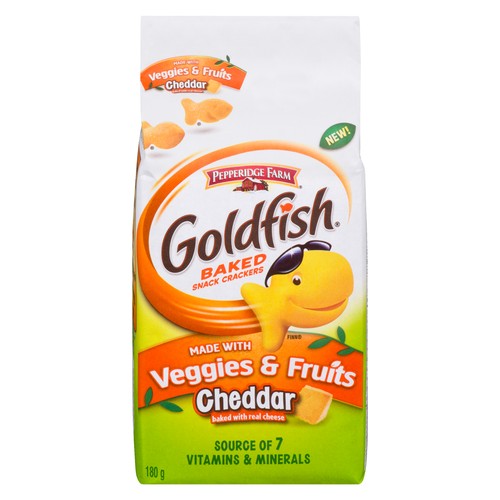Pepperidge Farm Goldfish Crackers Veggies & Fruit Cheddar 180 g