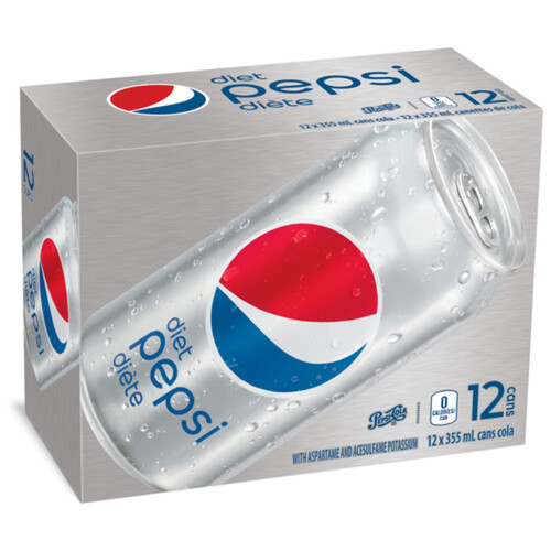 Pepsi Soft Drink Diet 12 x 355 ml (cans)