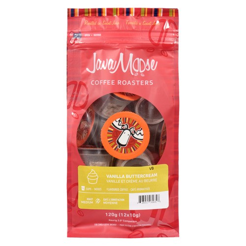 Java Moose Coffee Vanilla Buttercream Coffee  12 K-Cups 120 g