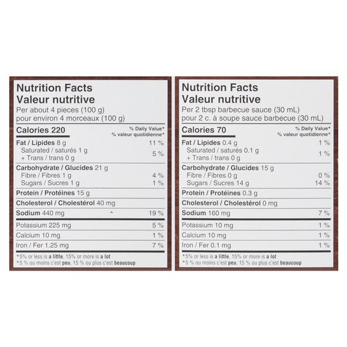 Janes Frozen Boneless Bites BBQ Hickory Chicken 710 g