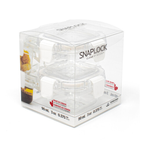 Snaplock Clear Container Square 90 ml