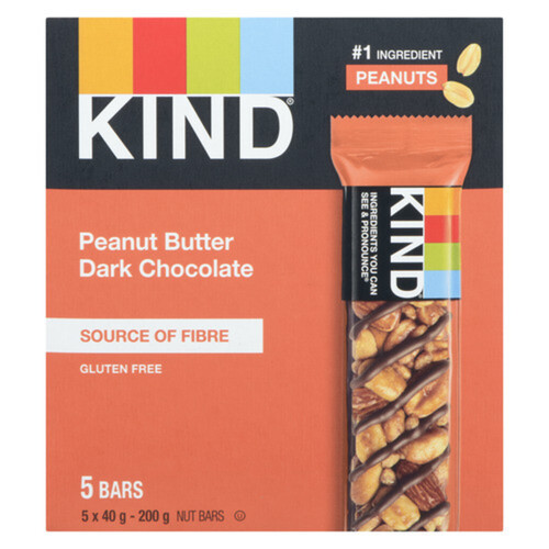Kind Gluten-Free Nut Bar Peanut Butter And Dark Chocolate 5 x 40 g