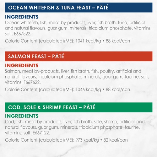 Fancy Feast Wet Cat Food Pâté Seafood Supper Variety Pack 12 x 85 g