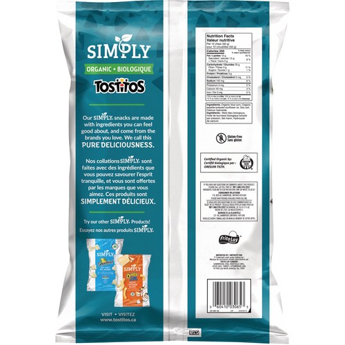 Simply Organic Tortilla Chips Tostitos Blue Corn 240 g