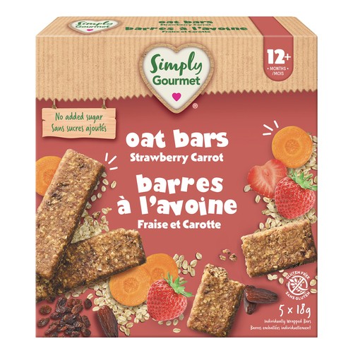 Baby Gourmet Oat Bars Strawberry Carrot 90 g