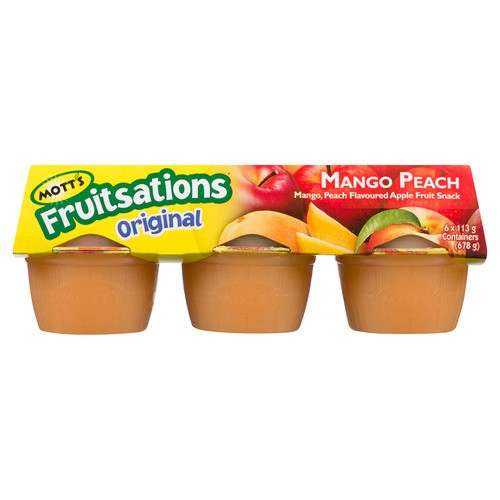 Mott's Fruitsations Apple Fruit Snack Mango Peach Original 6 x 113 g