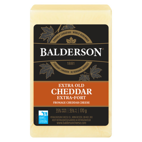 Balderson Block Cheese Extra Old Cheddar White 170 g