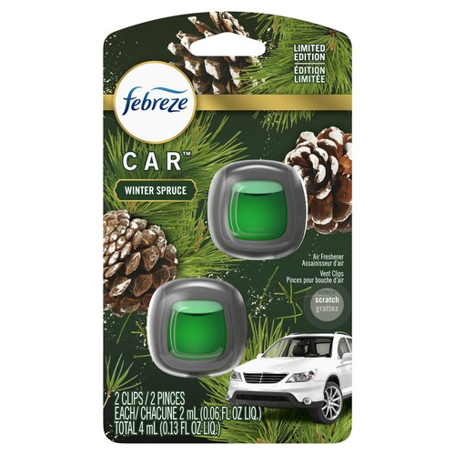 Febreze Car Air Freshner Winter Spruce  2 Count 4 ml