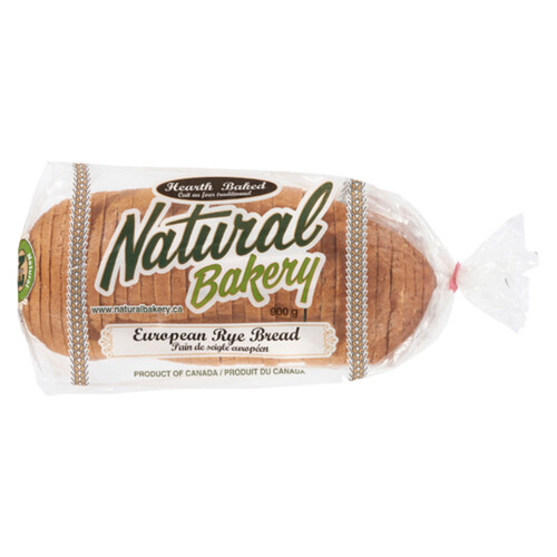 Natural Bakery Rye Sliced Bread European 900 g