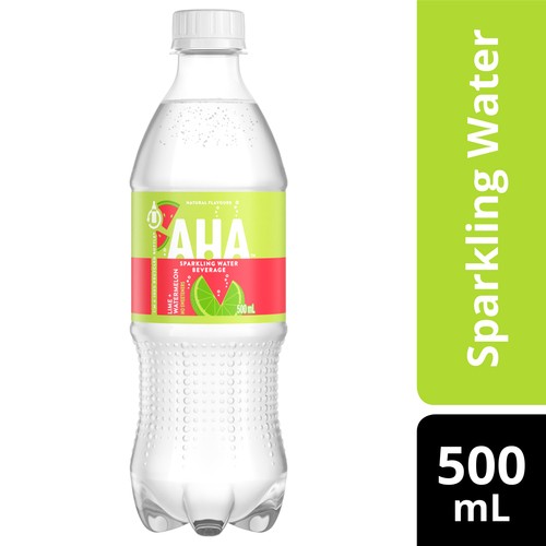 Aha Sparkling Water Lime Watermelon 500 ml (bottle)