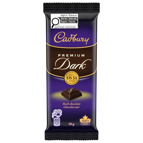 Cadbury Premium Bar Dark Chocolate 90 g