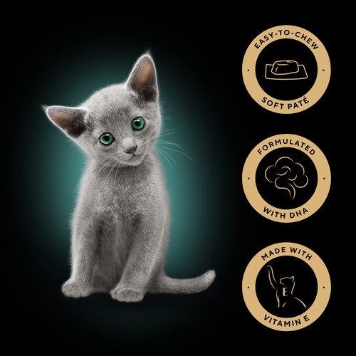Sheba Perfect Portions Kitten Delicate Salmon Paté Wet Cat Food 75 g
