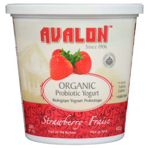 Avalon Dairy Organic Probiotic Yogurt Strawberry 650 g
