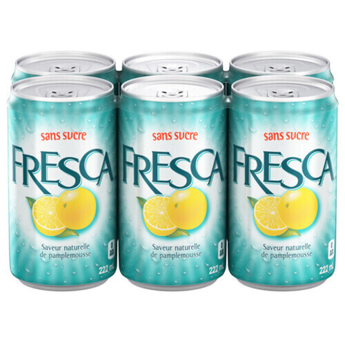 Fresca Soft Drink Natural Grapefruit 6 x 222 ml (cans)