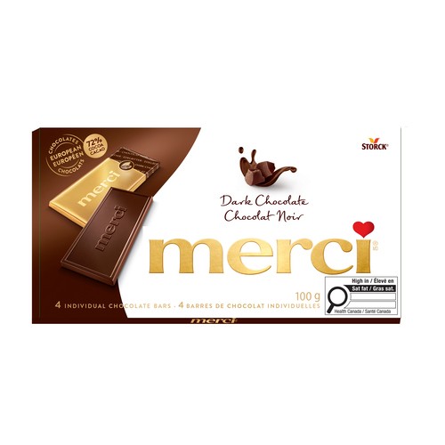 Merci Chocolate Bar 72% Dark 100 g
