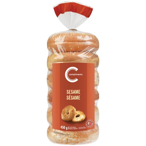 Compliments Bagels Sesame Seed 6 x 75 g
