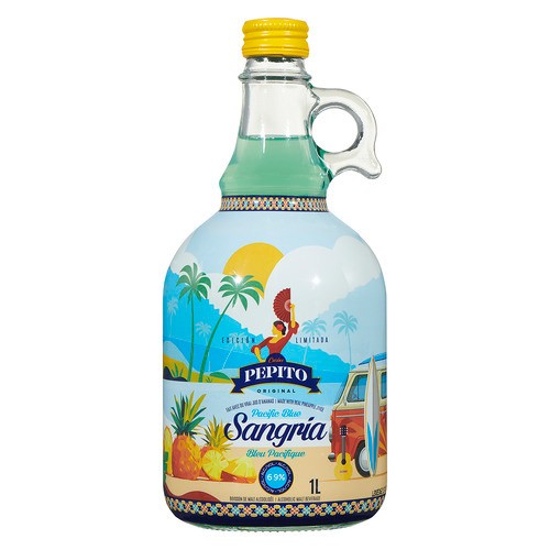 Pepito Sangria Bleu Pacifique Wine 6.9% Alcohol 1 L