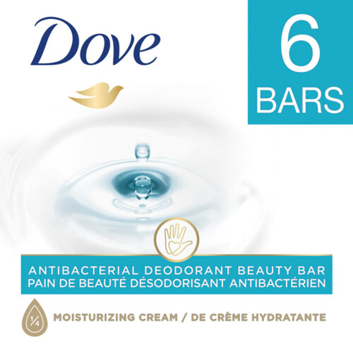 Dove Antibacterial Deodorant Beauty Bar Care & Protect 6 x 106 g