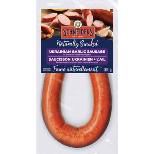Schneiders Sausage Ring Naturally Smoked Ukrainian Garlic 300 g