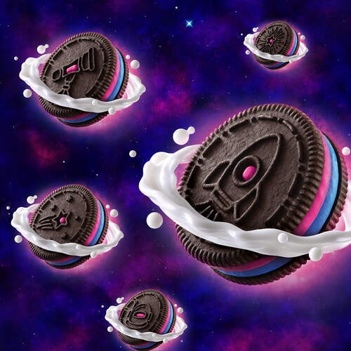 Oreo Space Dunk Chocolate Sandwich Cookies Cosmic Creme Limited Edition 303 g