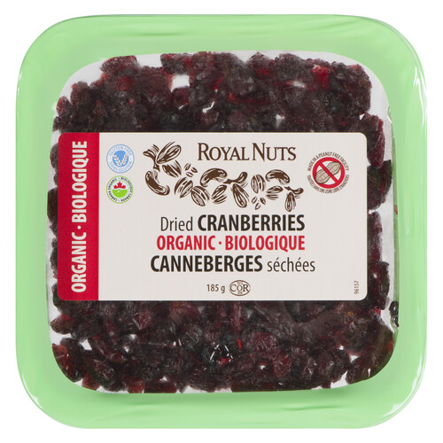Royal Nuts Organic Dried Cranberries 185 g