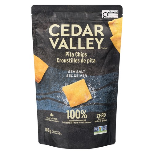 Cedar Valley Selections Pita Chips Sea Salt 180 g