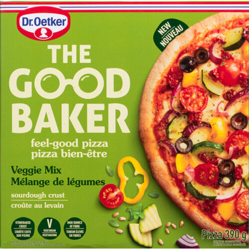 Dr. Oetker The Good Baker Frozen Pizza Veggie Mix 390 g