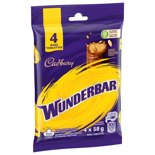 Cadbury Wunderbar Chocolate Bar Multipack 4 x 58 g