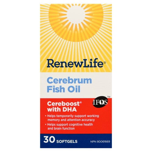 Renew Life Cerebrum Fish Oil Softgels 30 Count
